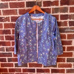 VTG Blair Spring Flowers Lightweight  Denim Jacket Womens Size Largr
